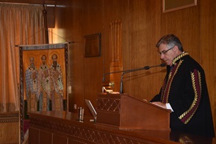 Τελετή Αναγόρευσης του Ανδρέα Ν. Νικολαΐδη, Ομότιμου Καθηγητή του Imperial College London & Επίτιμου Καθηγητή του University of Nicosia, σε Επίτιμο Διδάκτορα  του Τμήματος Ιατρικής του Πανεπιστημίου Πατρών